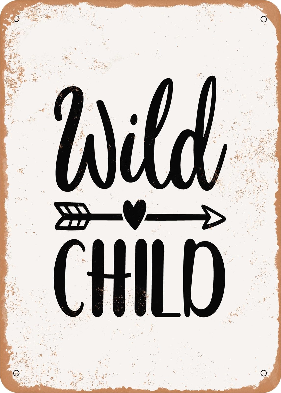 Miaomansenstore Metal Sign - Wild Child - 3 - Vintage Look Home Decor