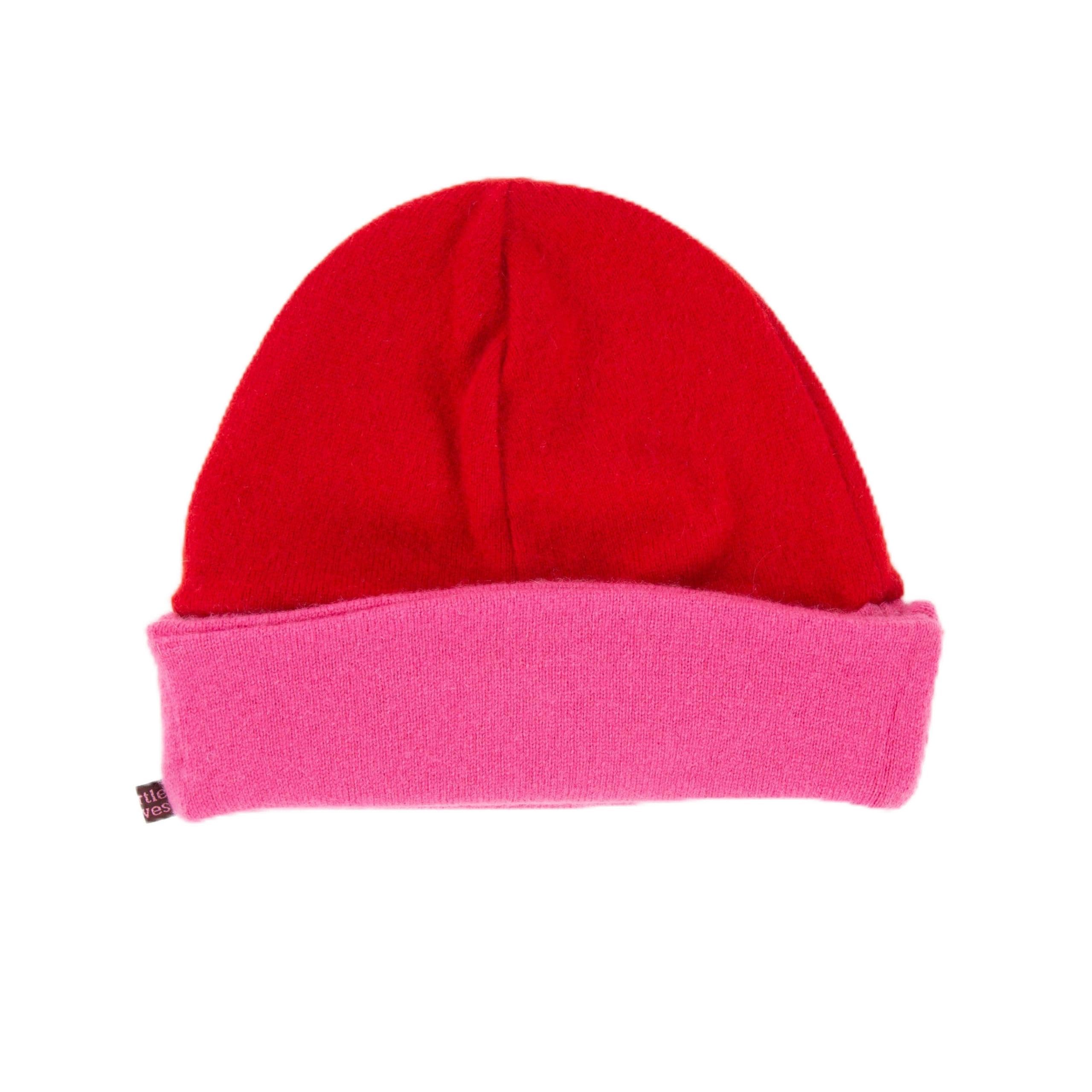 Turtle Doves Women's Pink Lady 100% Recycled Cashmere Beanie (Pink Lady)