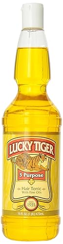 Lucky Tiger Tónico para el cabello de 3 propósitos, 16 onzas líquidas