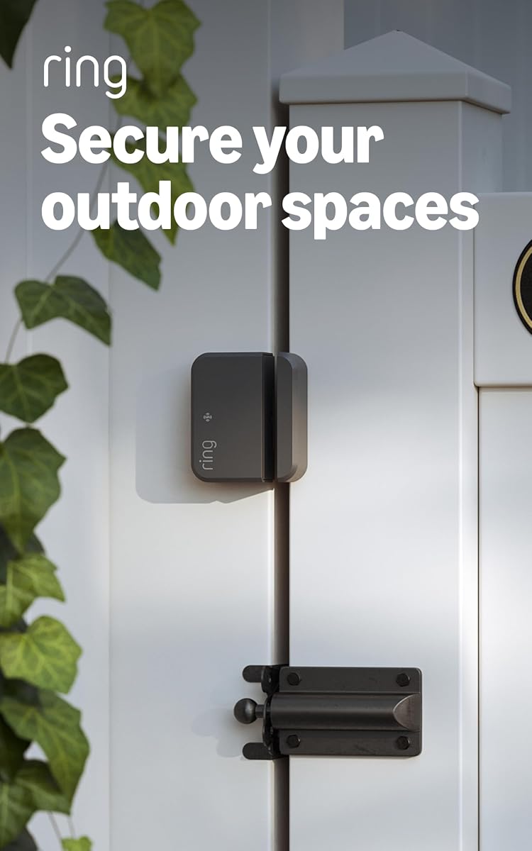 Sensores de timbre: Sensor de puerta exterior (modelo más nuevo): notificaciones instantáneas, en Amazon Sidewalk, no se necesita estación base, Pro Monitoring disponible (se vende por separado)