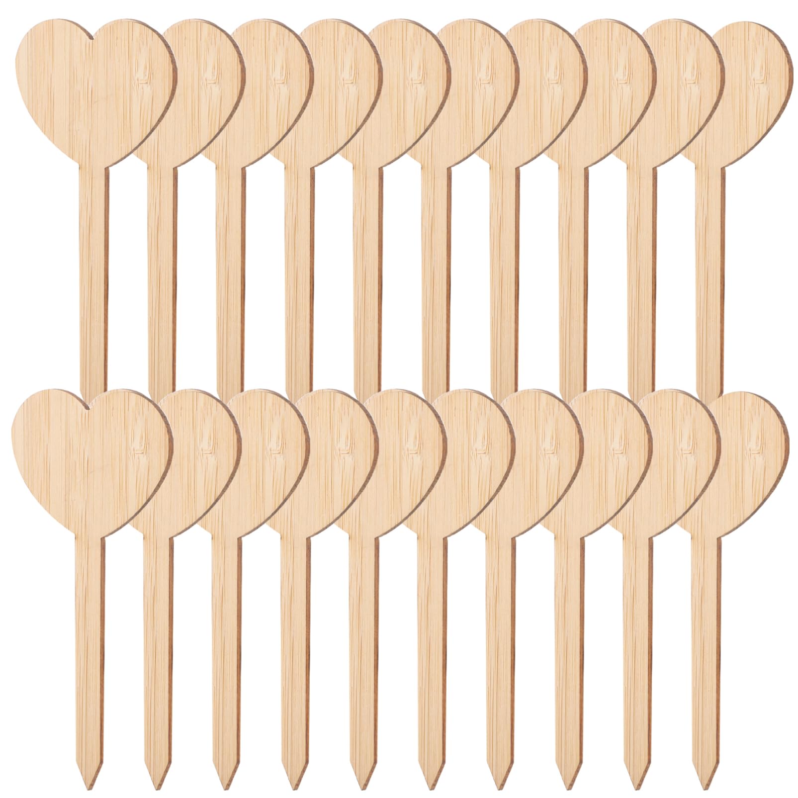 Toddmomy 80pezzi Etichette Legno Per Piante Forma Di Cuore Segnaletica Giardinaggio Per Vasi e Facili Da Scrivere e Inserire Nel Terreno Decorazioni Per Esterni e Interni