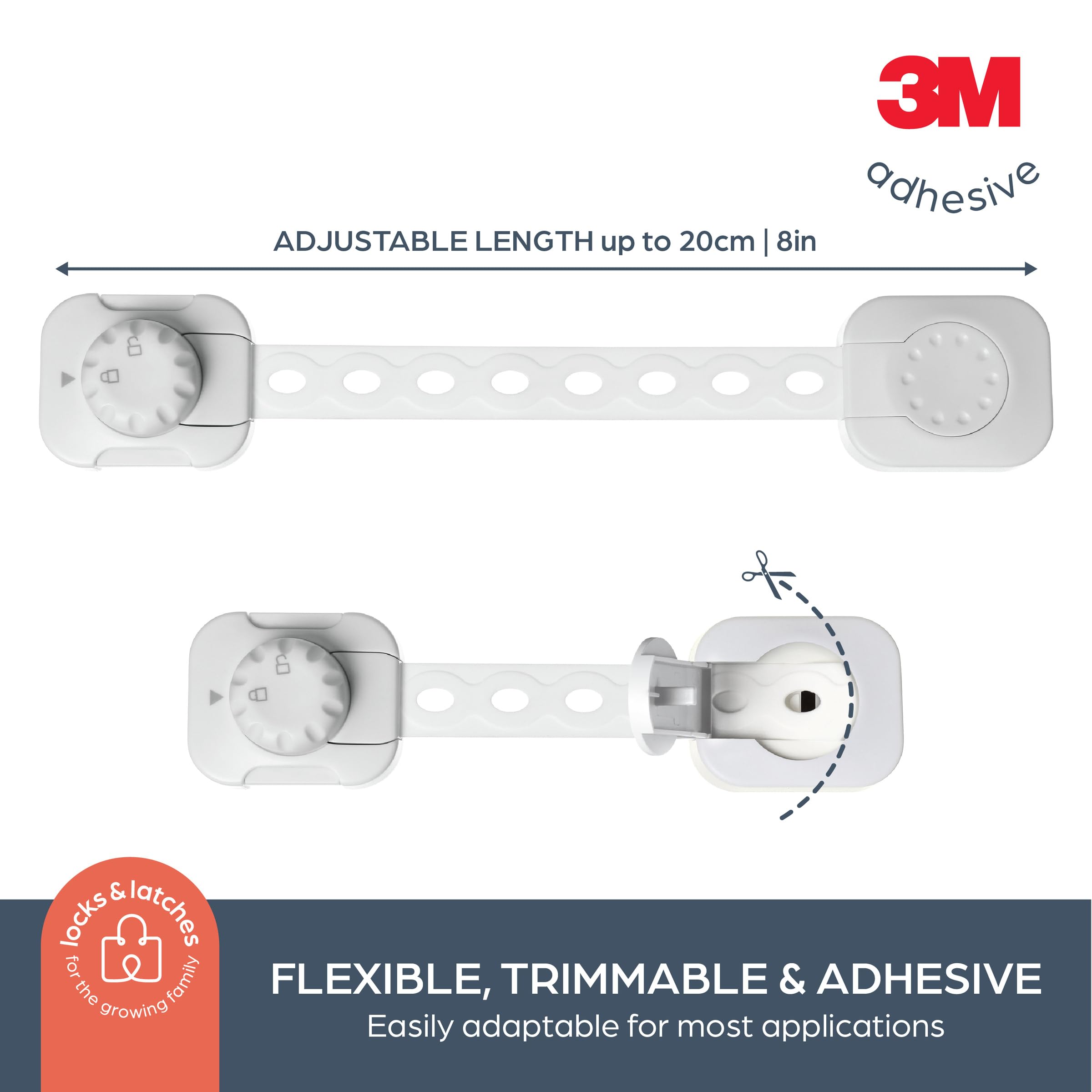 Dreambaby Twist 'N Lock G1435 Lot de 6 verrous de sécurité pour enfants Blanc