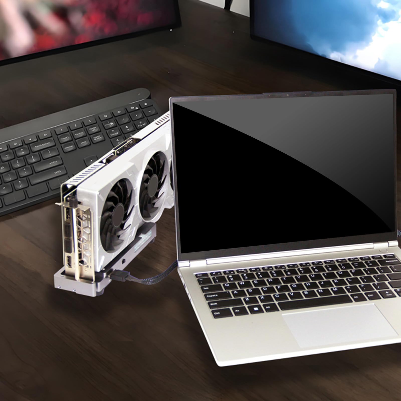 OCU LINK Station d'accueil externe pour GPU 40 Gbit/s Prend en charge plusieurs GPU, y compris RTX3060 Installation facile Station d'accueil pour GPU
