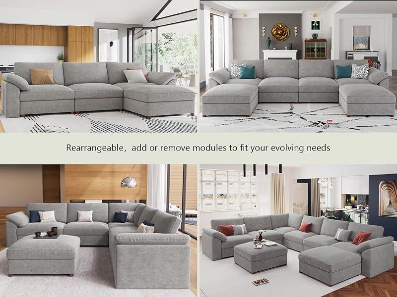EASE MOOSE Oversized Sectional Sofa,Deep Seat Modular Sleeper image 5