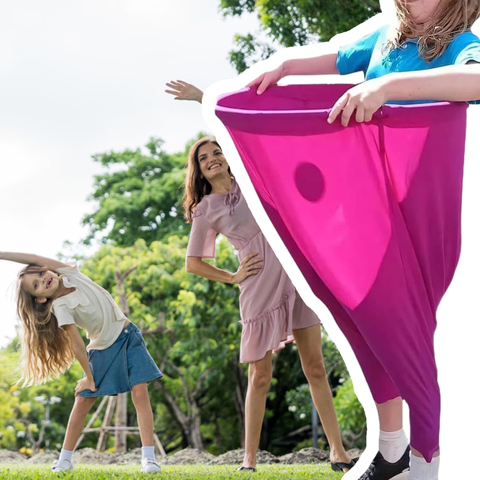 Granny Pants Yard Game Bambini, Set Di Giochi Di Cattura, Con 2 Palline Rimbalzanti E Pantaloni Elastici Giganti Divertenti Per Parchi Festival Raduni Familiari E Prati Scolastici