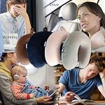 Oreillers de cou pour les voyages en sommeil Oreil de voyage rose Confortable U Forme Mémoire Mousse Oreillants Col et tête Soutien Portable Oreillon de voyage de cou approprié pour les avions, trains, auto-conducteurs