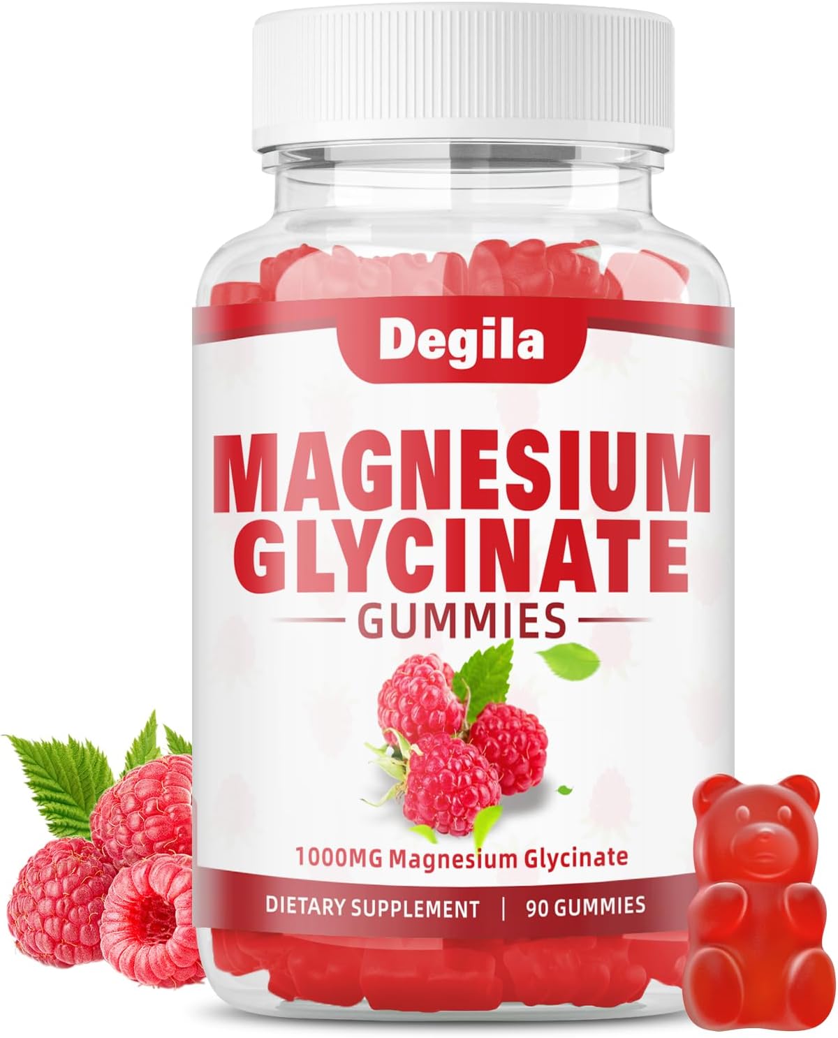 90 CT Magnesium Glycinate Gummies 1000mg Sugar Free