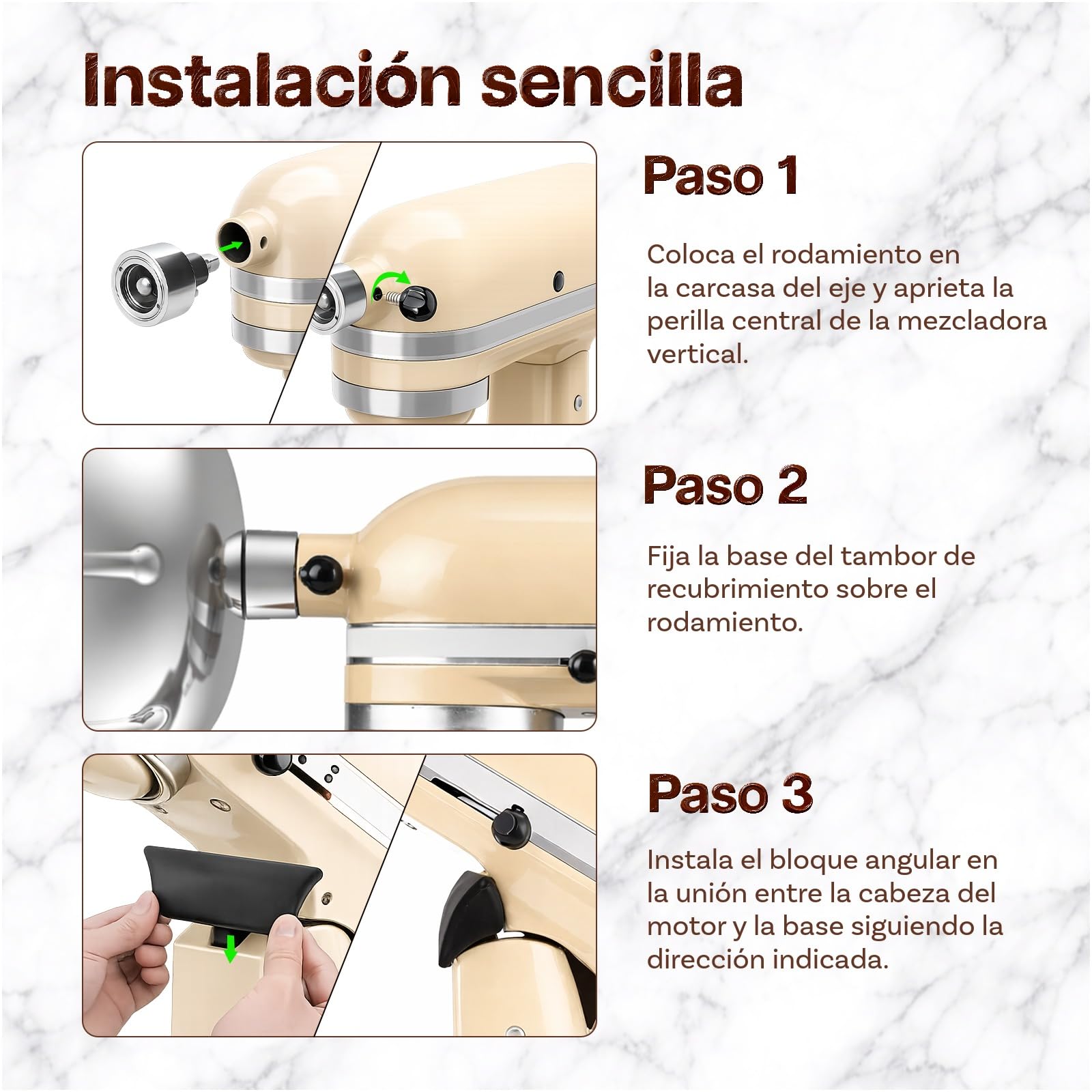 Máquina Recubridora Acero Inoxidable para KitchenAid 4.5QT & 5QT Cuartos Tilt-Head Batidoras de MMOBIEL – Accesorio de Máquina de Recubrimiento para Nueces, Chocolate, Fruta Liofilizada & Aperitivos