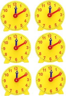 ibasenice Molde De Relógio De Percepção 6 Peças Molde De Relógio Tempo De Aprendizagem Brinquedos Educativos Ferramenta De 8 Cm Escola Primária