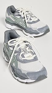 ASICS Gel-NYC Sneakers, Cream/Steel Grey, 5.5 Wide Women/4 Men