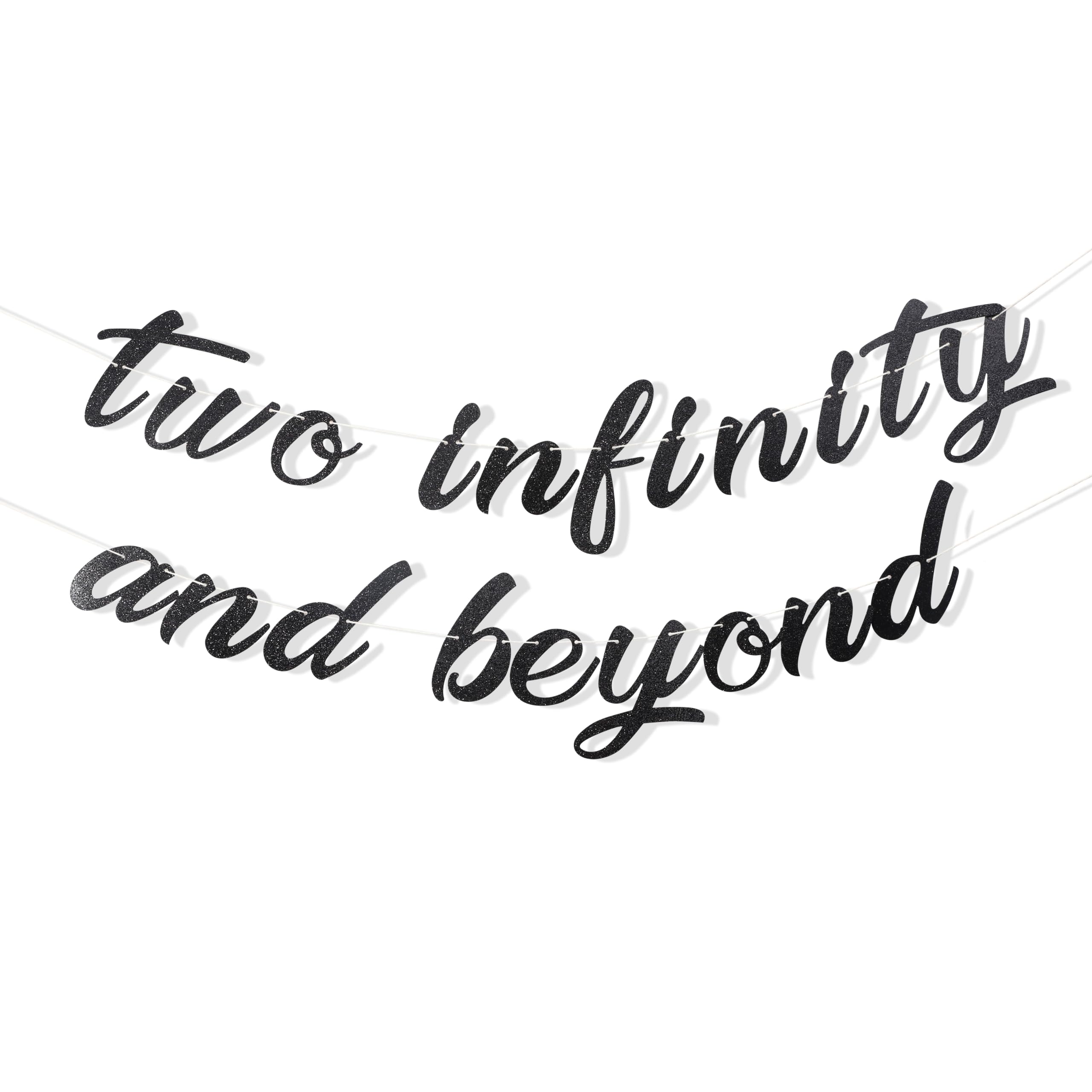 MAMUXI Two Infinity And Beyond Birthday Banner - 2 Year Old Birthday Party Decor, Toy Story Theme Party Banner, Best 2nd Birthday Decorations For Baby