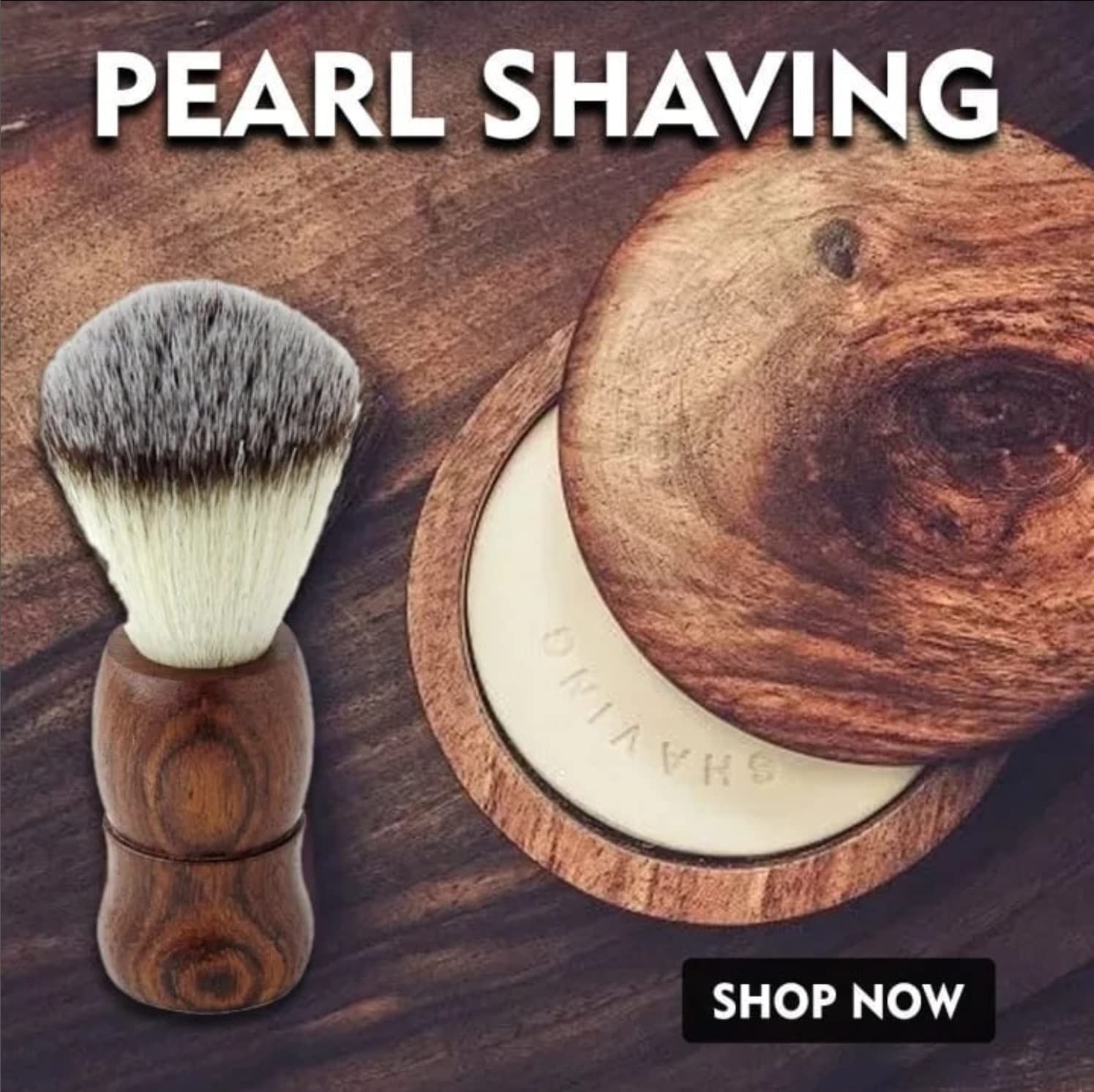 Haryali London Shaving Brush Synthetic Badger Hair & Black Base Brush For Men