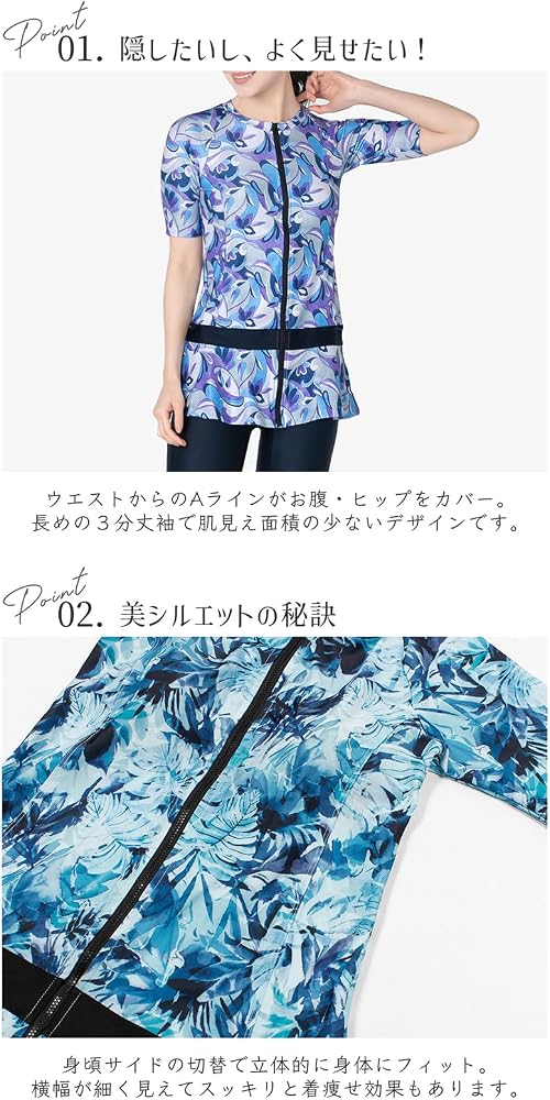 レ*ス様 【アラポラッカ】フィットネス 水着 セパレート チュニック3L《ブラッ 71ZuiXCMSQL._AC_UY1000_.jpg