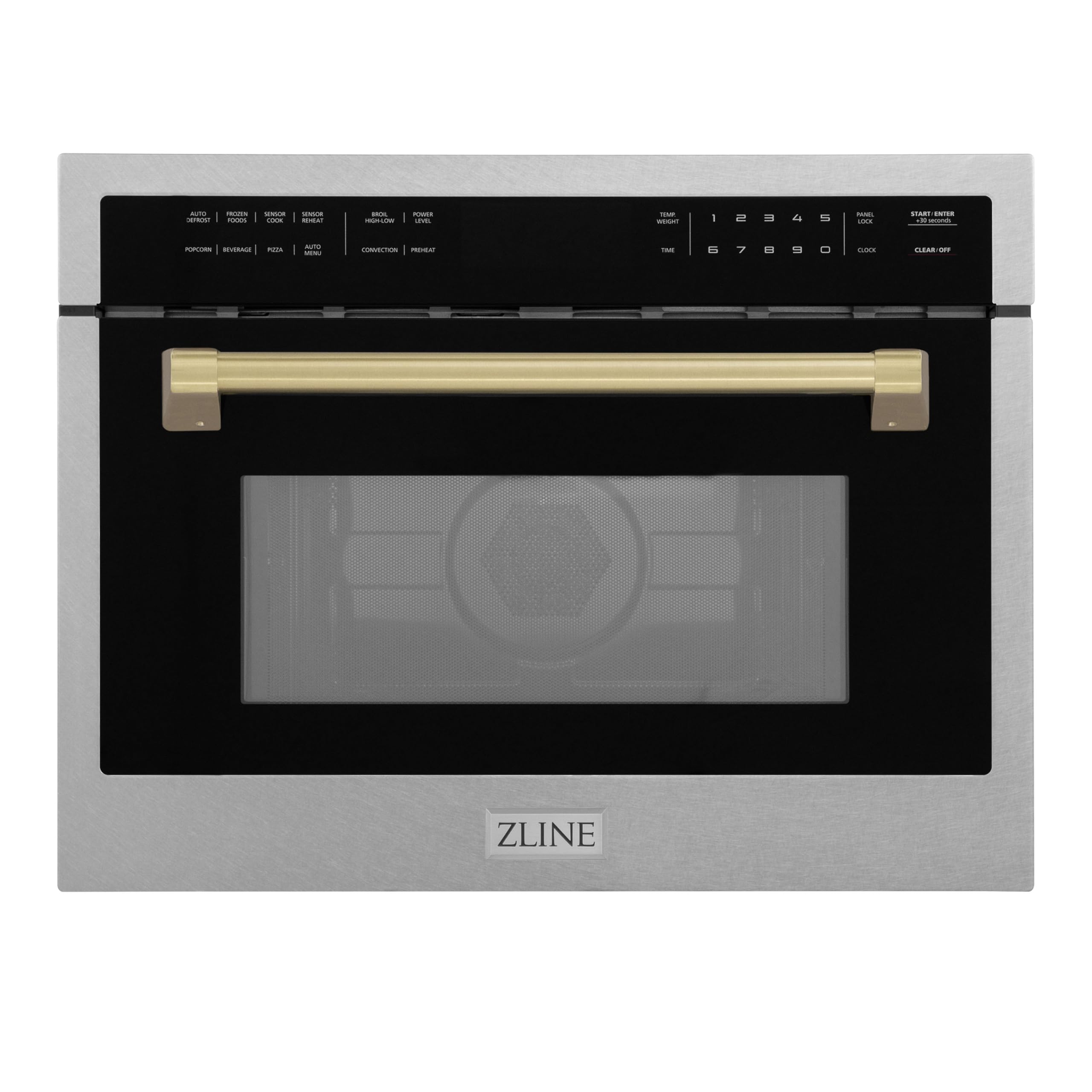 ZLINE Autograph Edition 24 in 1 6 cu ft Built-in Convection Microwave Oven in Satin Stainless Steel with