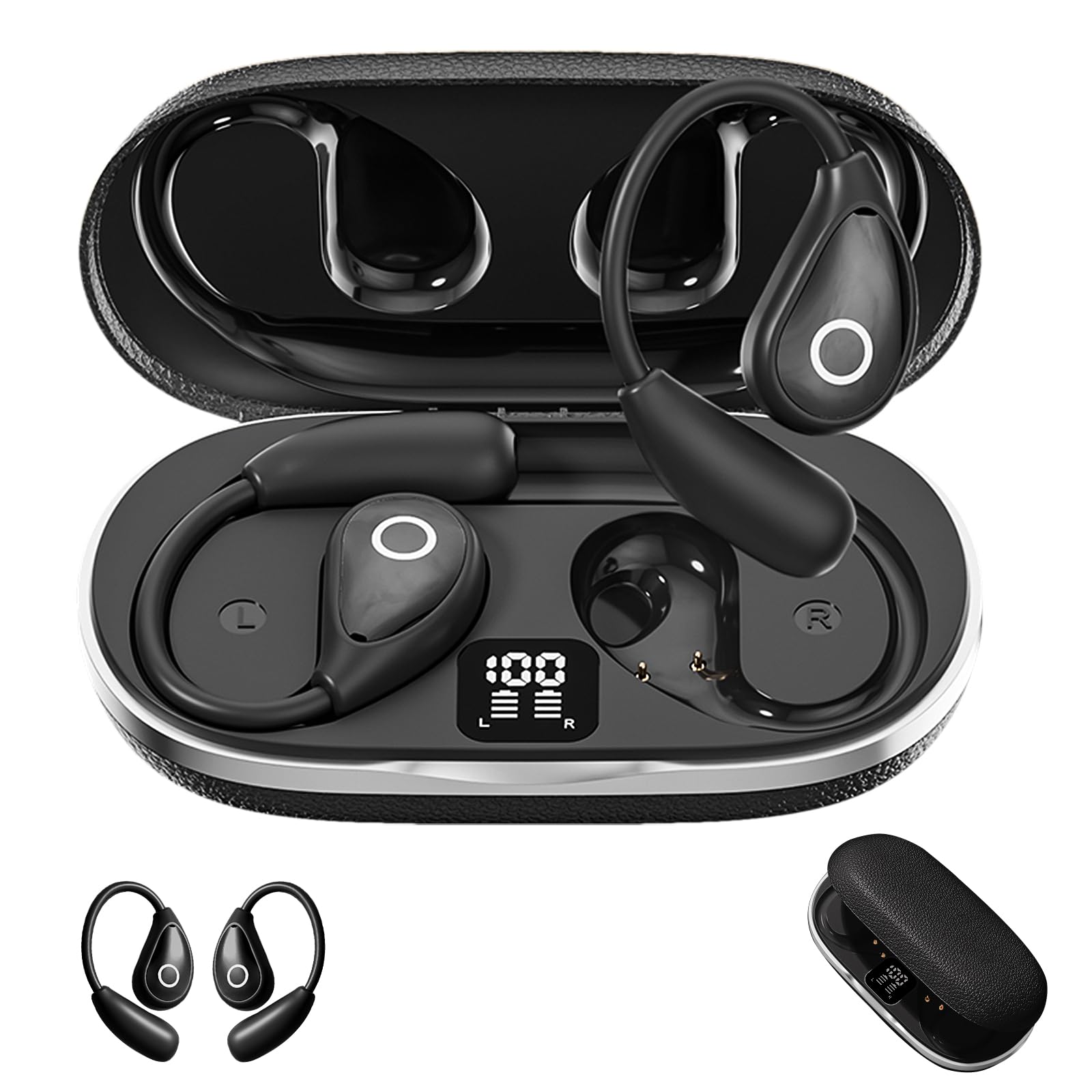 Instant Translator Wireless Bluetooth Headphones: Portable AI Smart 144 Languages Two-Way Real Time Voice Translation Earbuds with Charging Case for