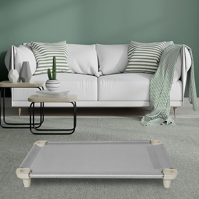 Foto 8 de 8 de Cama Elevada para Perros Acrimet, con Malla Lavable y Transpirable, Estructura de Acero Inoxidable