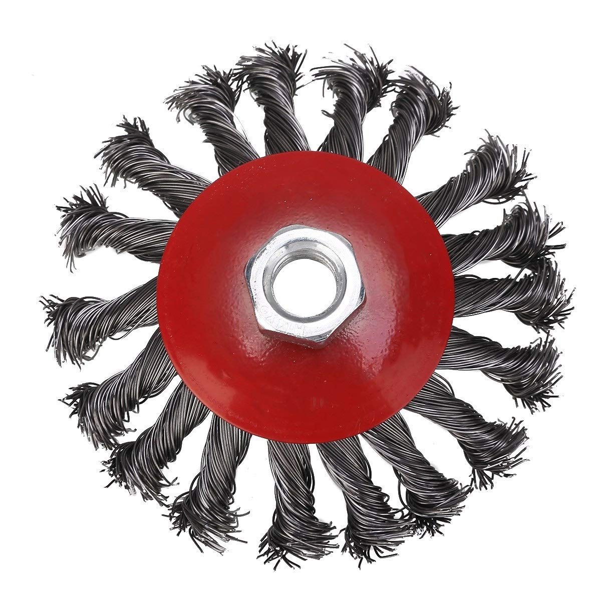 Szczotka tarczowa Szczotka tarczowa z drutu nylonowego 3 szt. Obrotowe mocne metale Twist Węzeł Drut tarczowy Zestaw szczotek kubkowych 115 mm Szlifierka kątowa Narzędzia ścierne Narzędzie d