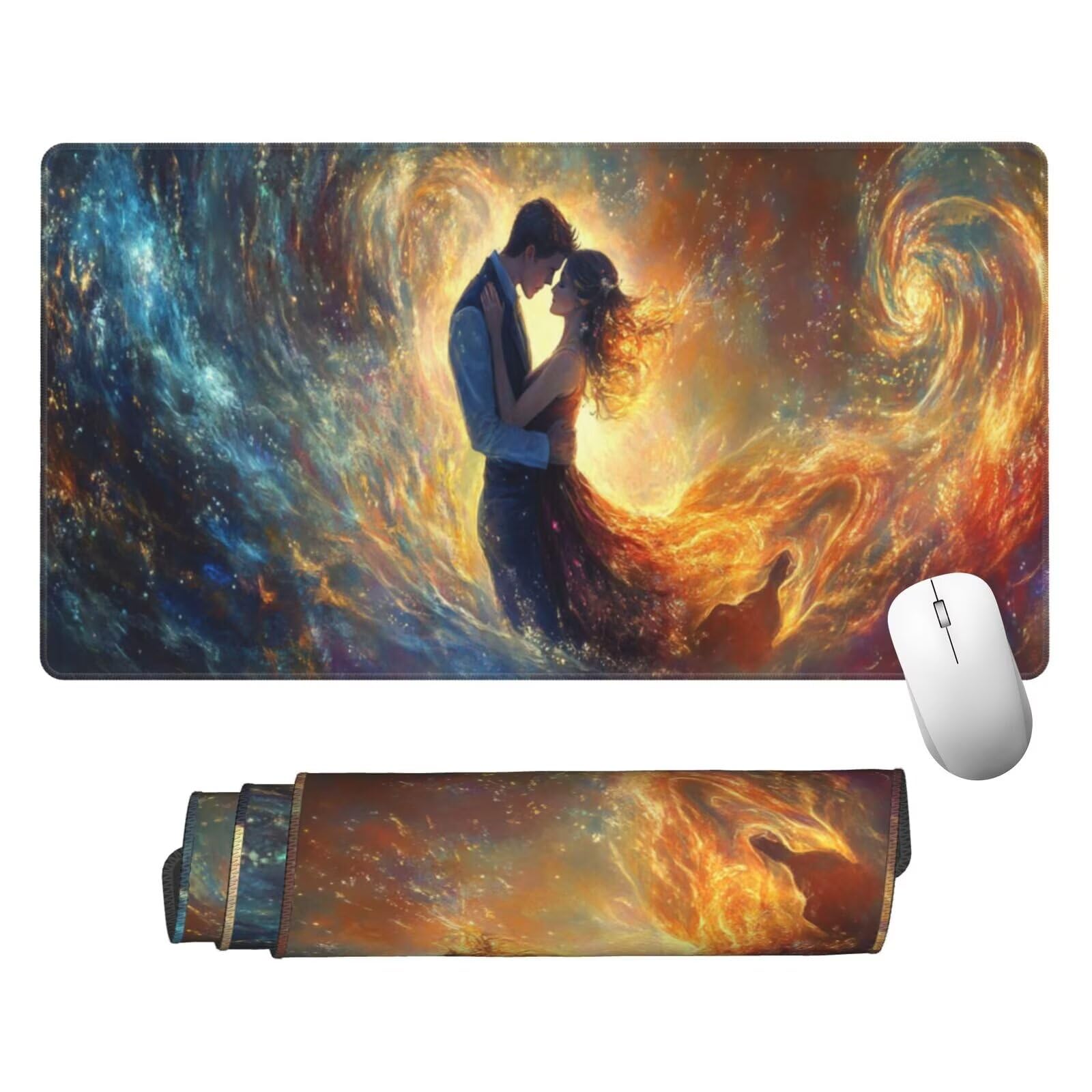 Żółta podkładka pod mysz XXL Para na biurko 1600 x 800 x 3 mm zmywalna podkładka do gier na laptopa, z antypoślizgową gumową podstawą do gier, PC, personelu biurowego Y1219