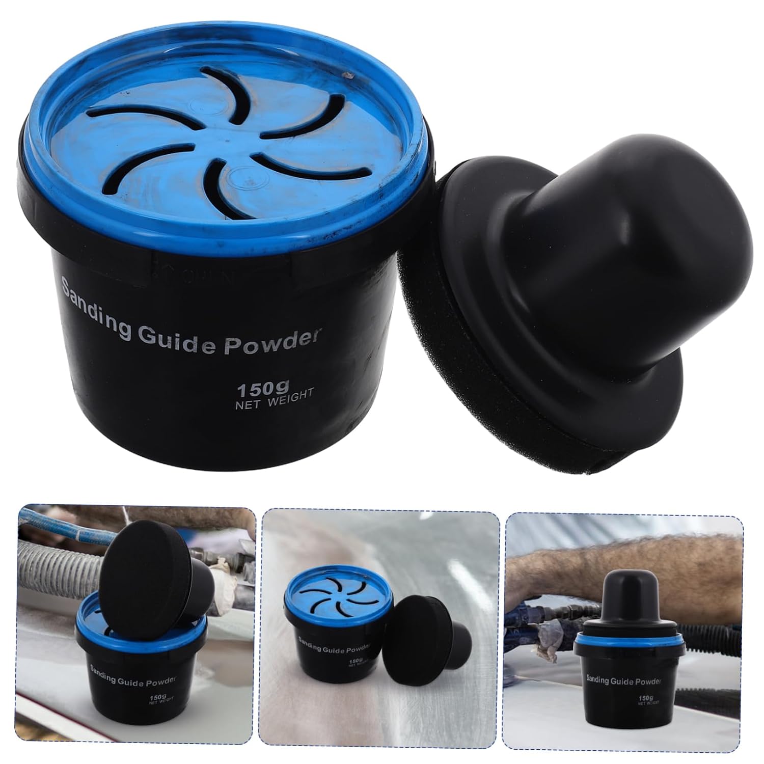 Mikinona Powder Coating Guide Coat for Automotive Repair Efficient Dry Grinding Carbon Powder Indicator for Car Scratch Detection and Polishing Tasks