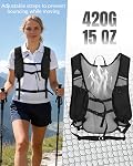 Small Hiking Backpack with 3D Sponge Backpanel, 15L Waterproof Cycling Backpack with Chest Strap & Helmet Buckle