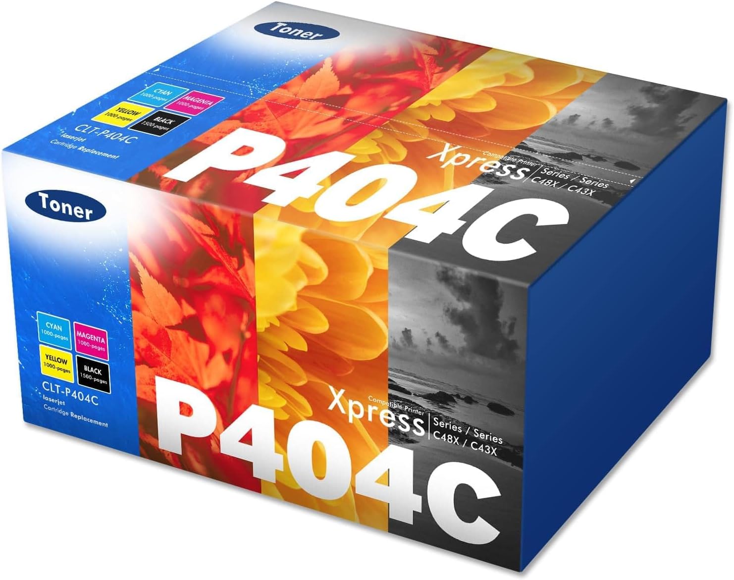 C480W CLT-K404C Compatible for Samsung Xpress C480fw Toner 4 Pack