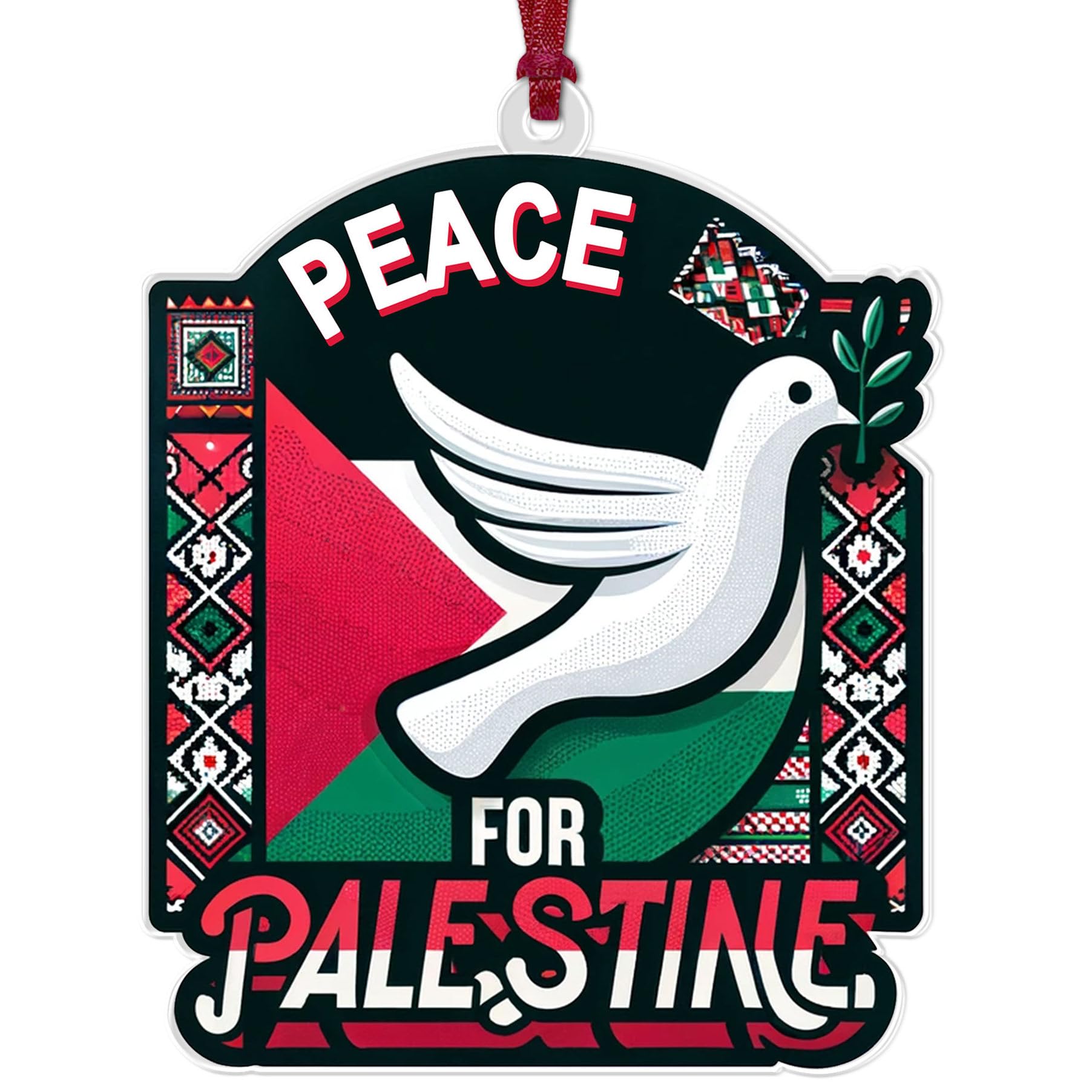 Buy Palestine Christmas Ornament, Palestine Hanging Decoration, Love for Palestine, Christmas