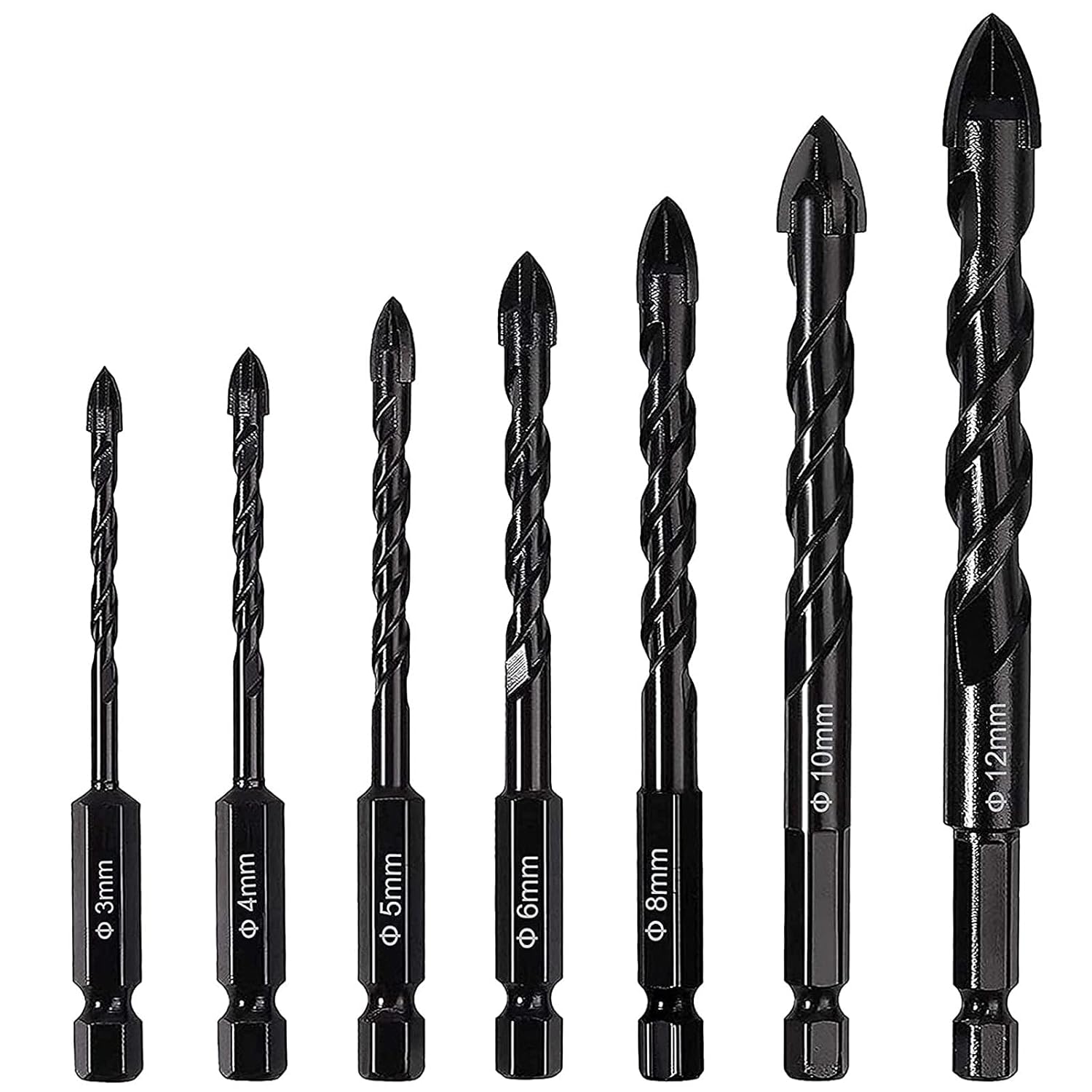 Goomand ガラスドリルビット 最大65 オフ タイル 穴あけ 超硬刃 コンクリート ドリルビット 六角軸 陶器 4mm 3mm 10mm ガラス 鋳物の穴あけ用 6mm 5mm 8mm 12mm