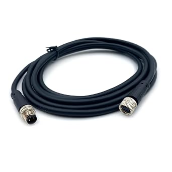 M8 4 Pins Male to Female Connector Cable, A Code Straight Molding Cable Female to Male Aviation Sensor Electrical PVC Cable 60V 4A AC/DC Industrial Molded Cable AWG241Meter