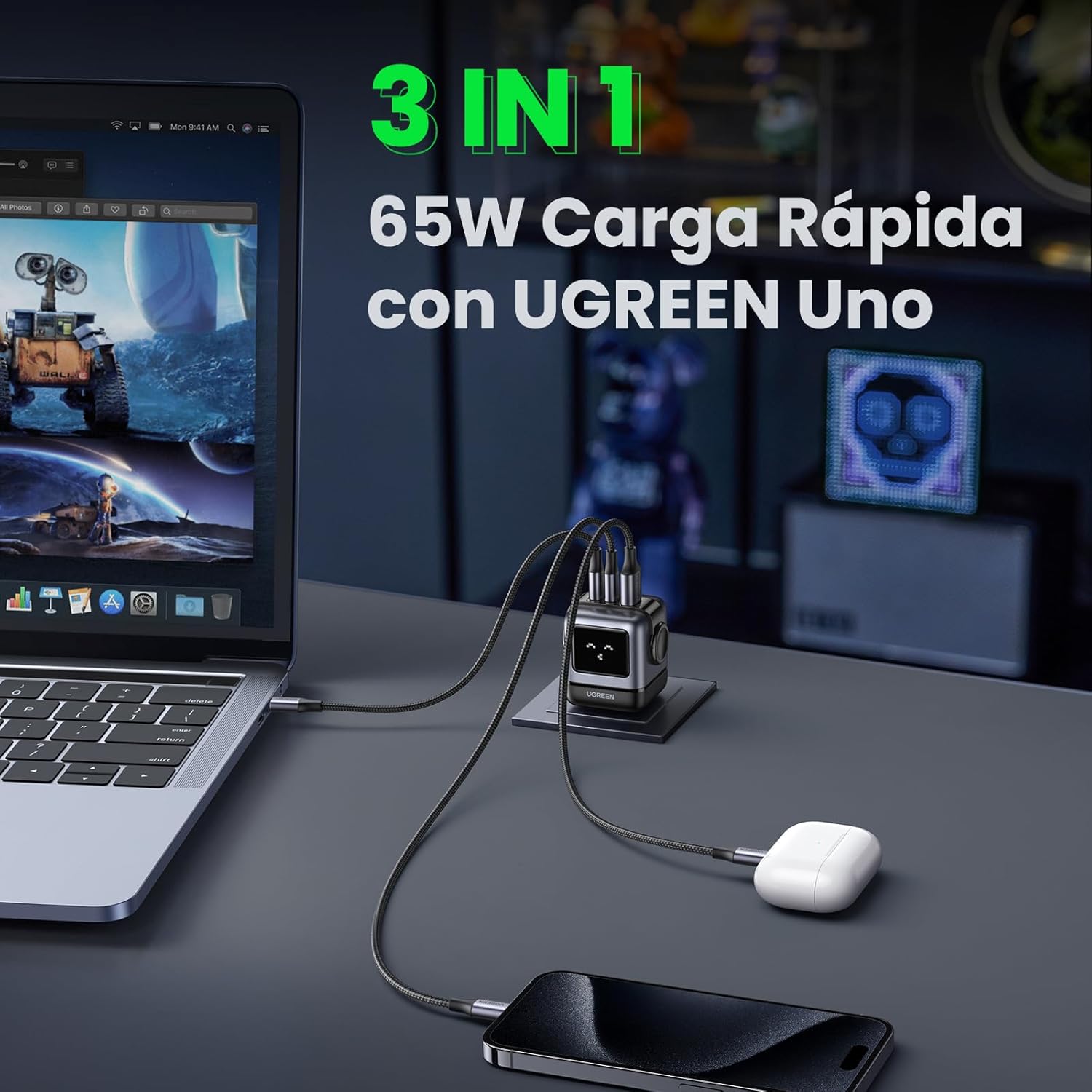 UGREEN Uno Charger 3-in-1 Fast Charging