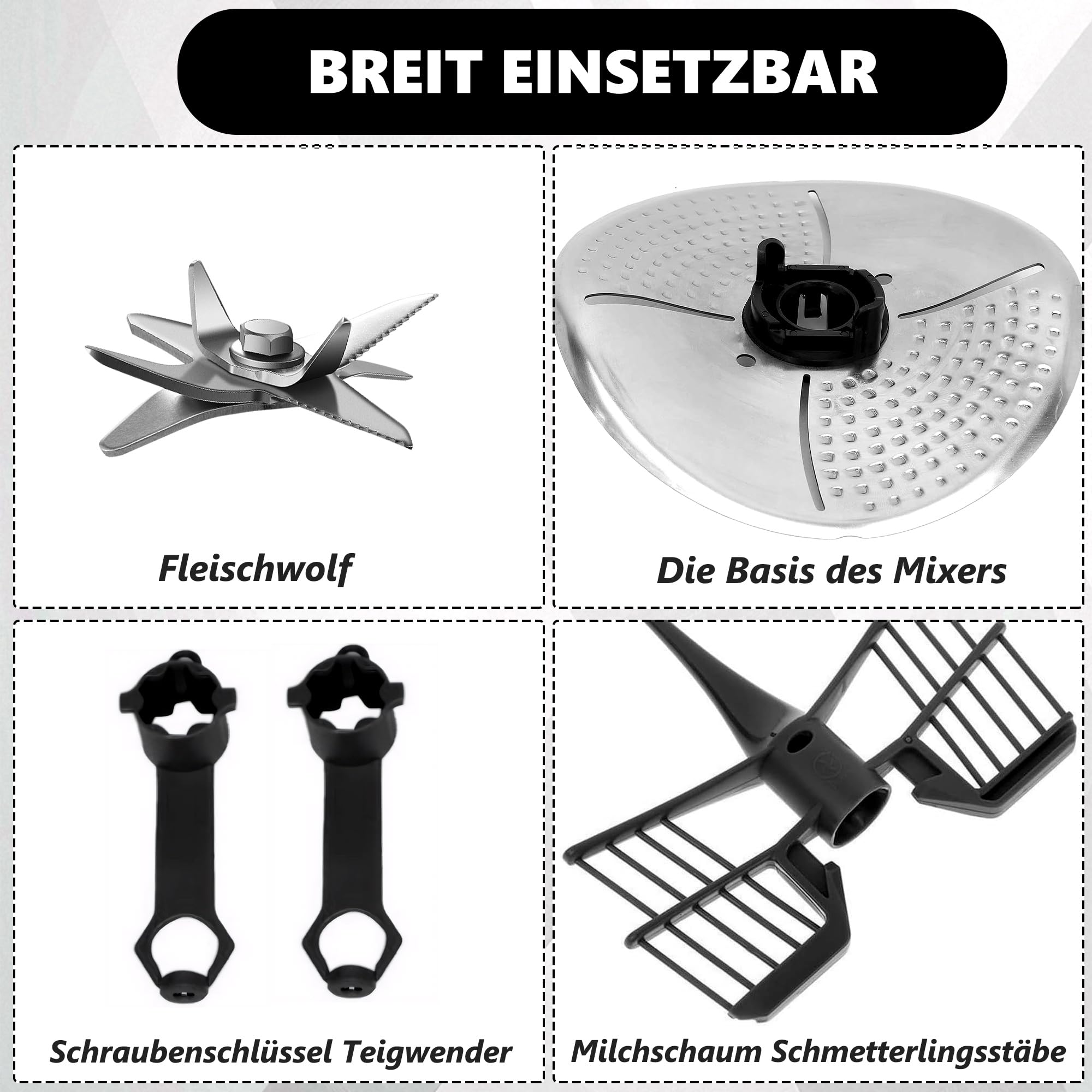 2 Stück Mixer-Kupplungsführung Mit Köpfen – Kompatibel Mit Monsieur Cuisine Connect & Smart (nicht Plus)