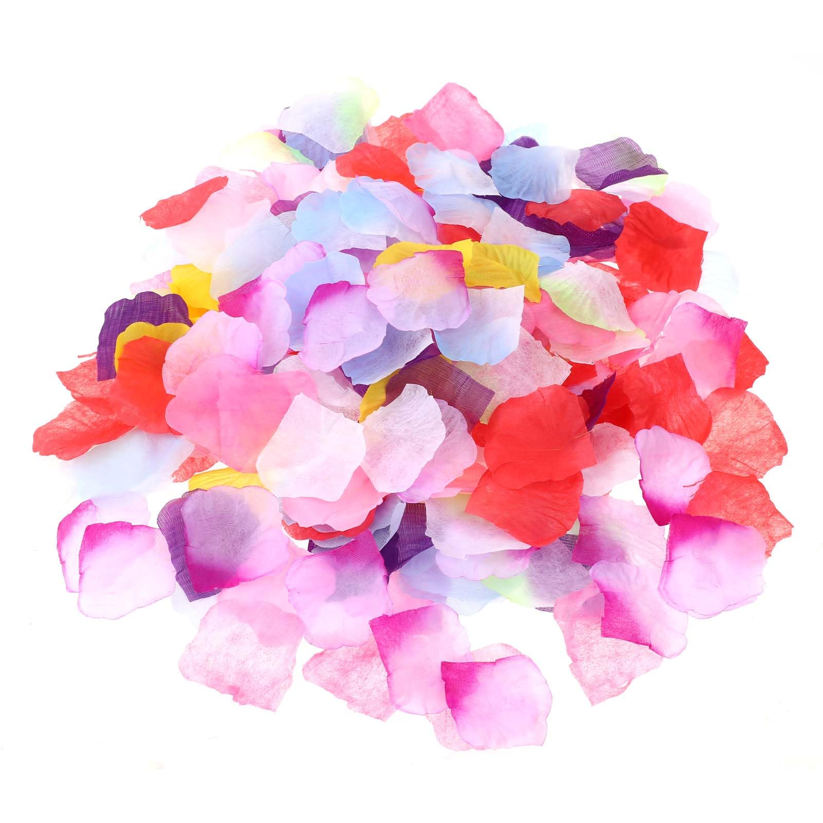 Pétales de rose artificiels de mariage multicolores pour fête 1000pcs
