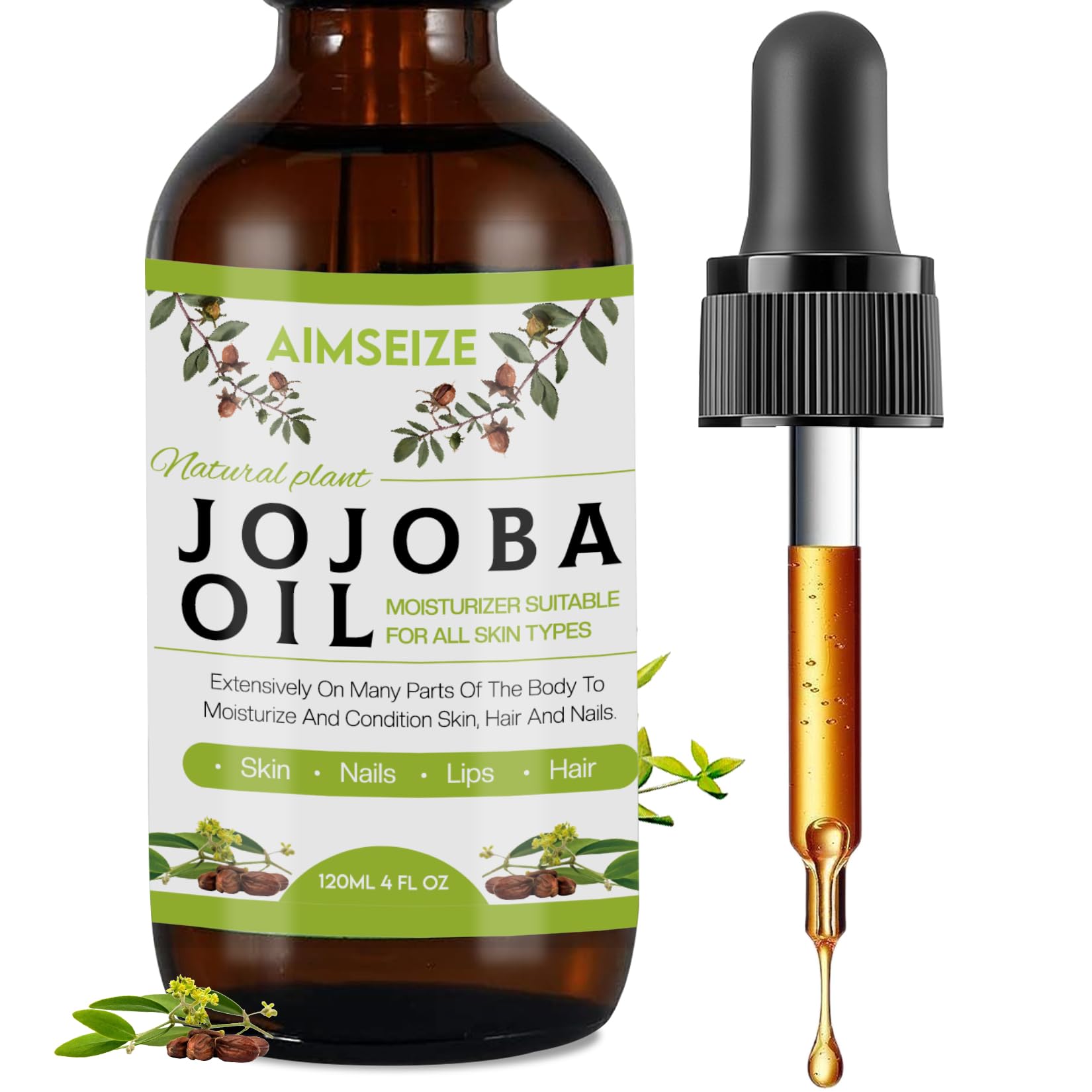 Amazon.com: AIMSEIZE Jojoba Oil Organic (4oz), 100% Pure Stimulate