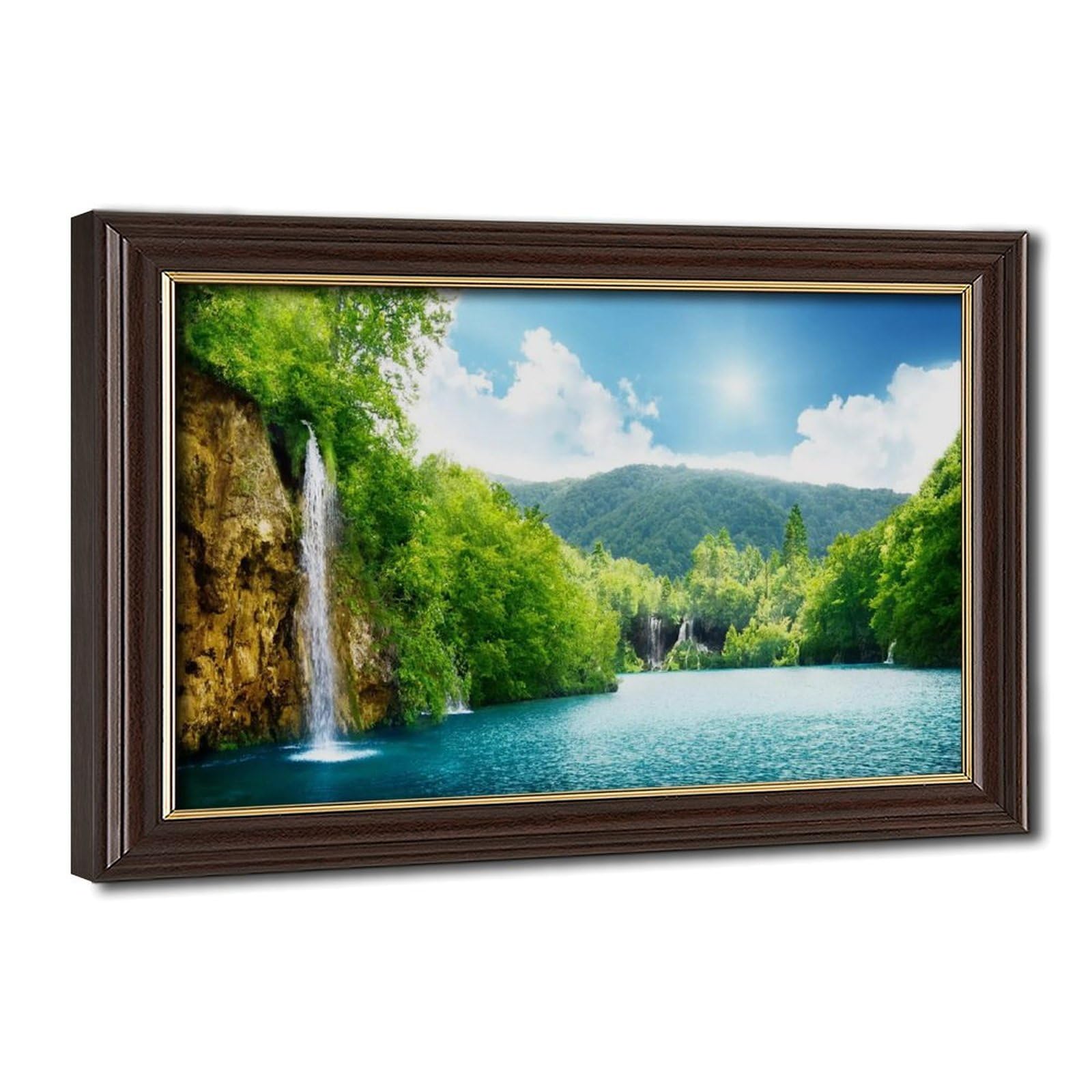 Bareronor Landscape And Deep Forest Poster Canvas Poster Wall Art Decor Print Picture Paintings for Living Room Bedroom Decoration 24" L X 36" W