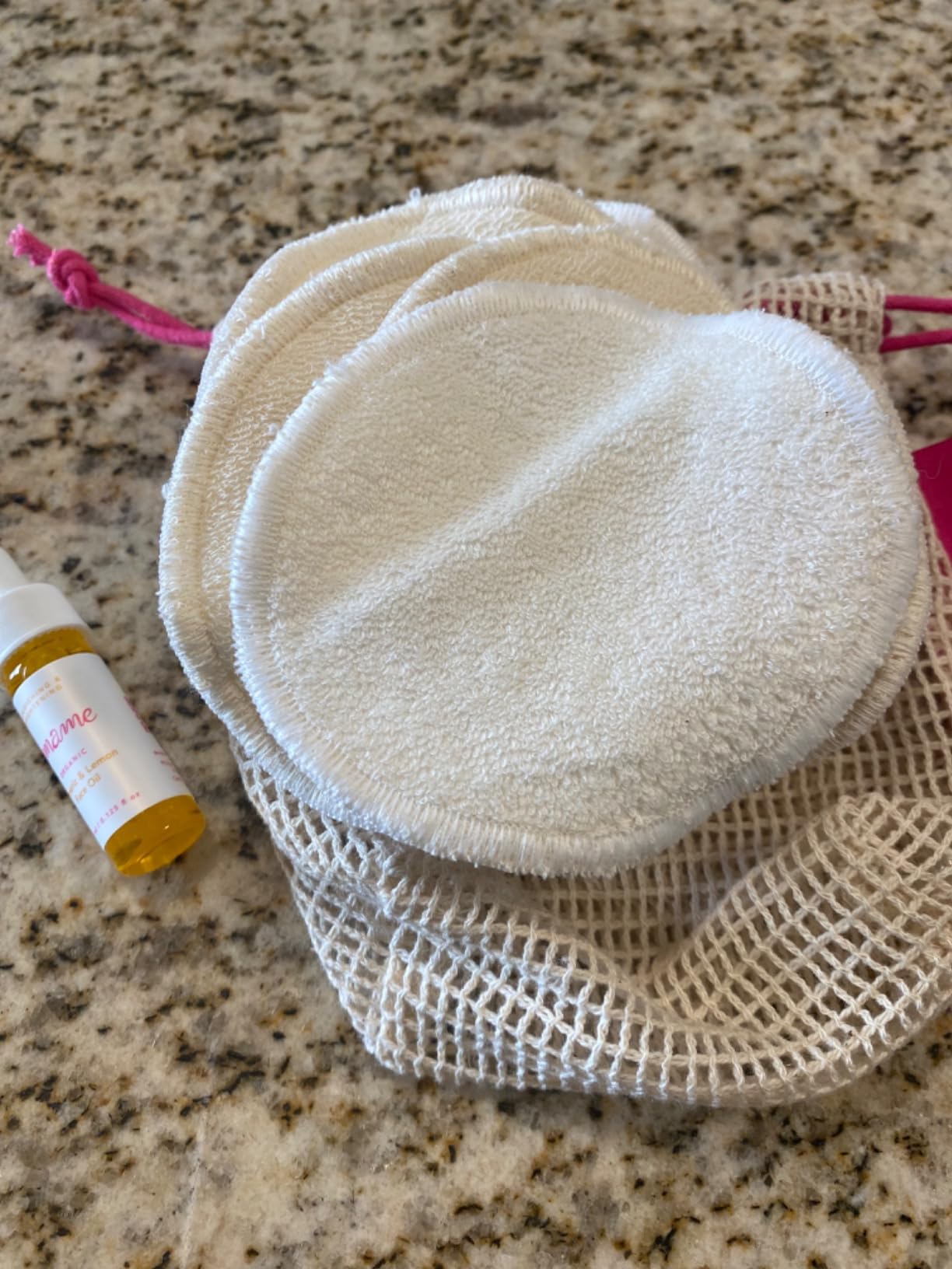 Amame 100 Organic Cotton Reusable Toner Pads with Washable