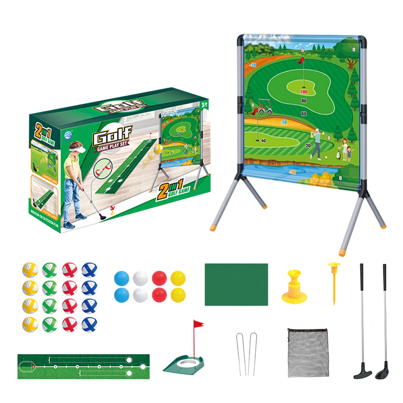 Set De Juego De Golf Ayuda De Entrenamiento Portátil