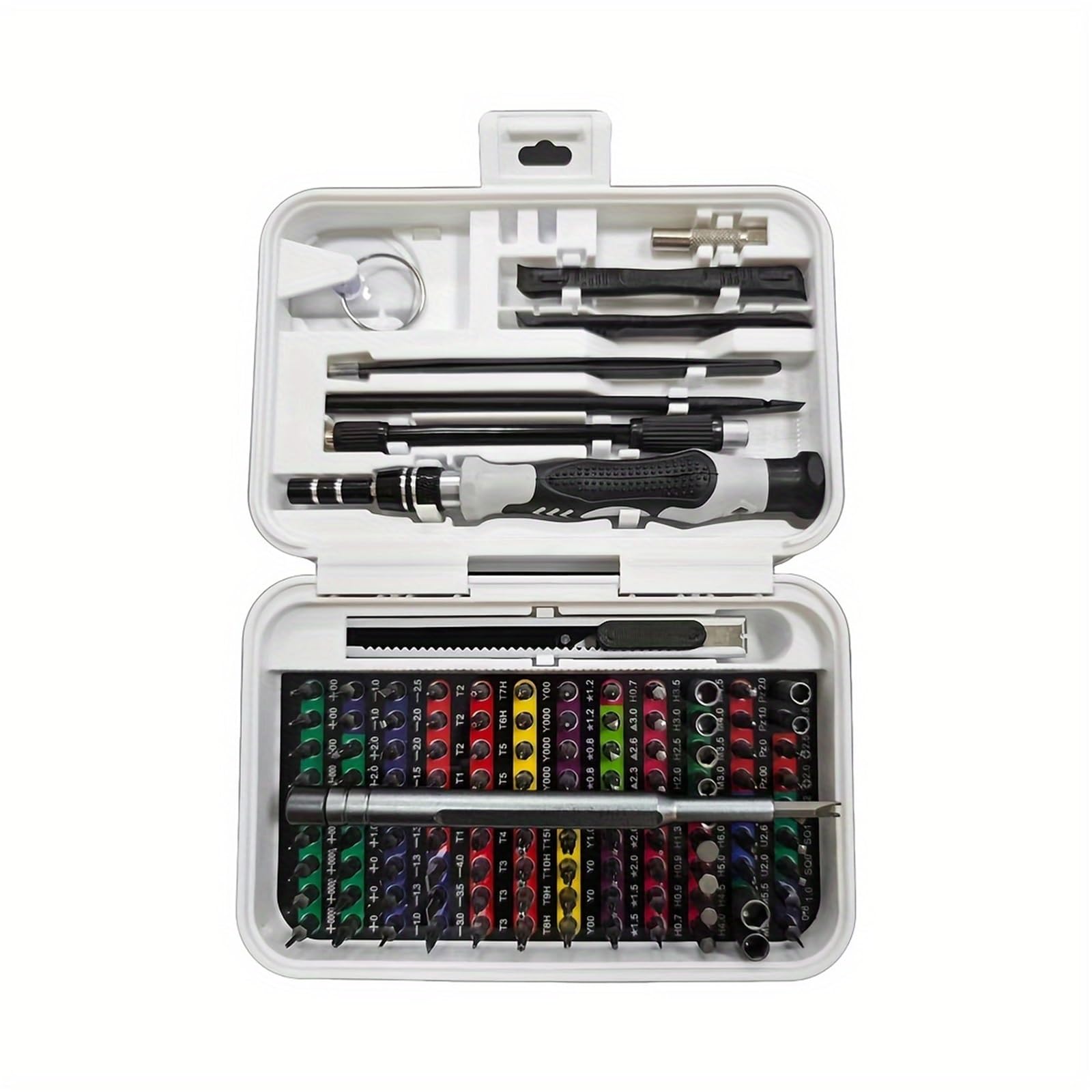 Khfgdhg 132 In 1 White Precision Screwdriver Set Phillips Torx Magnetic Screwdriver Head With Storage Box 152 Bit Small Hand Repair Tool Kit Hand Tool Sets(132 In 1 White)