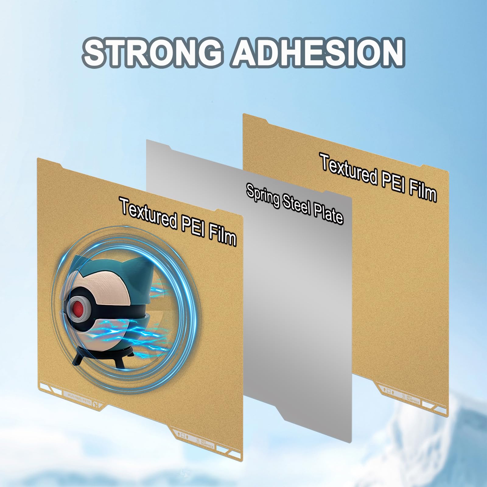 Hiraith Piastra Stampa 3D PEI/PEY - Doppia Lato Per PLA, ABS, TPU