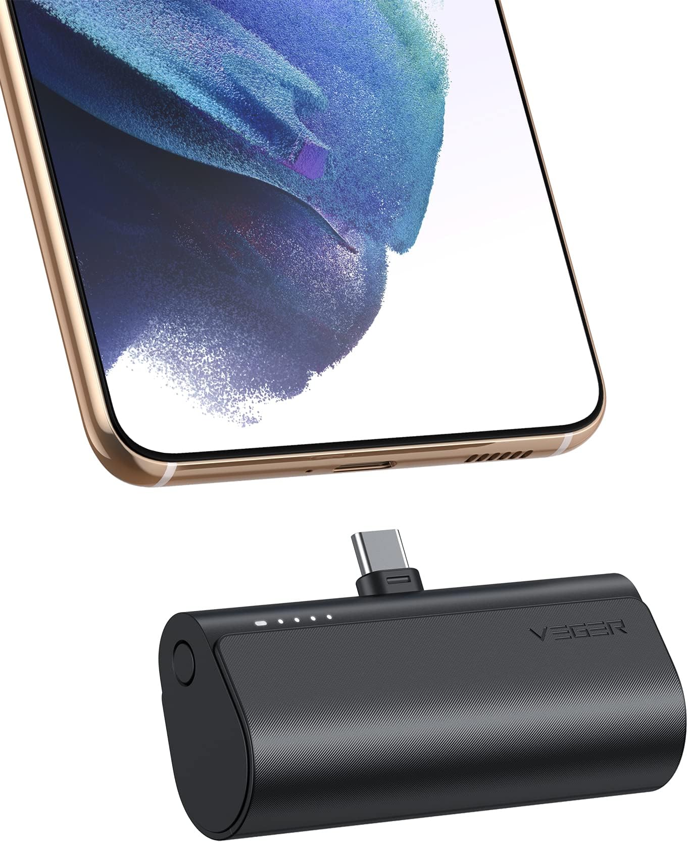 VEGER Portable Charger, USB C Power Bank, 5000mAh Mini Battery Pack Fast Char...