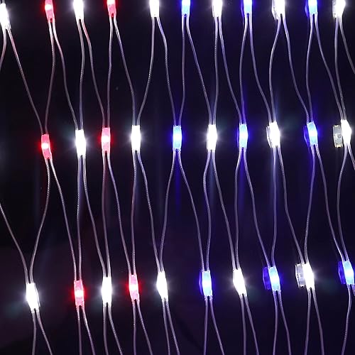 Miniatura 7 de Red LED de bandera estadounidense, impermeable, letrero patriótico de Estados Unidos para interiores y exteriores, decoración del Día de la