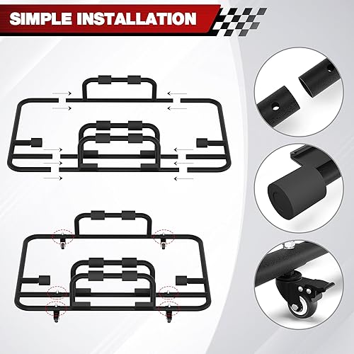 Miniatura 6 de Estante de almacenamiento para Jeep  Elevador de almacenamiento móvil para Jeep con ruedas de freno deslizantes, portaequipajes de techo duro con