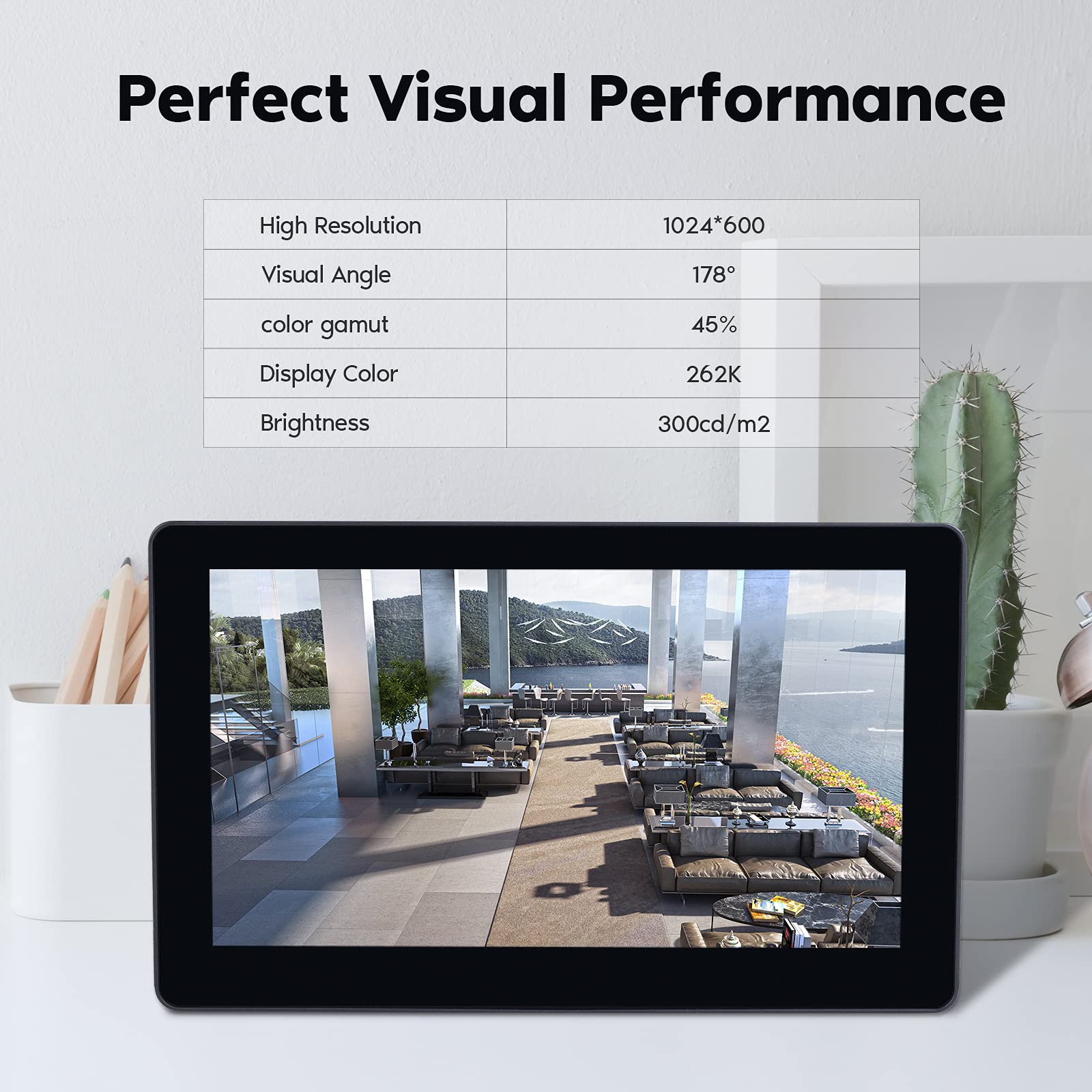 SUNFOUNDER - Schermo touch Raspberry Pi , display LCD capacitivo da 7 pollici, HDMI, monitor con USB C, per Raspberry Pi 4B e 3B+ con supporto
