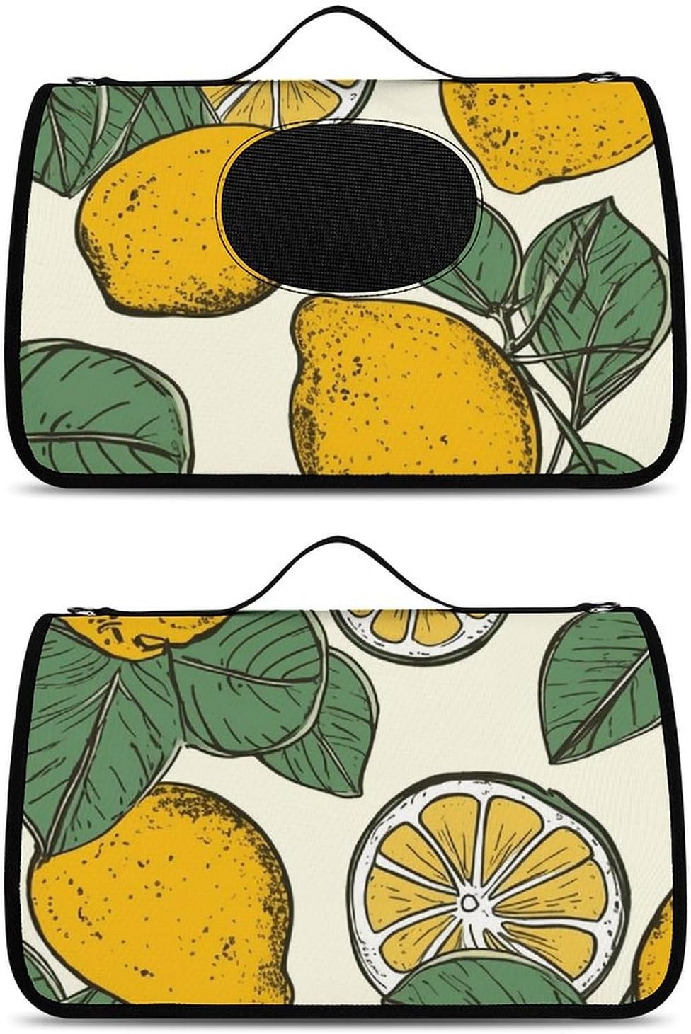 Pet Handbags, Lemon Fruit Pattern Printed Pet Handbags,folding Pet Bags,new Pet Handbags,universal Pet Handbags, 45X26X23.5cm