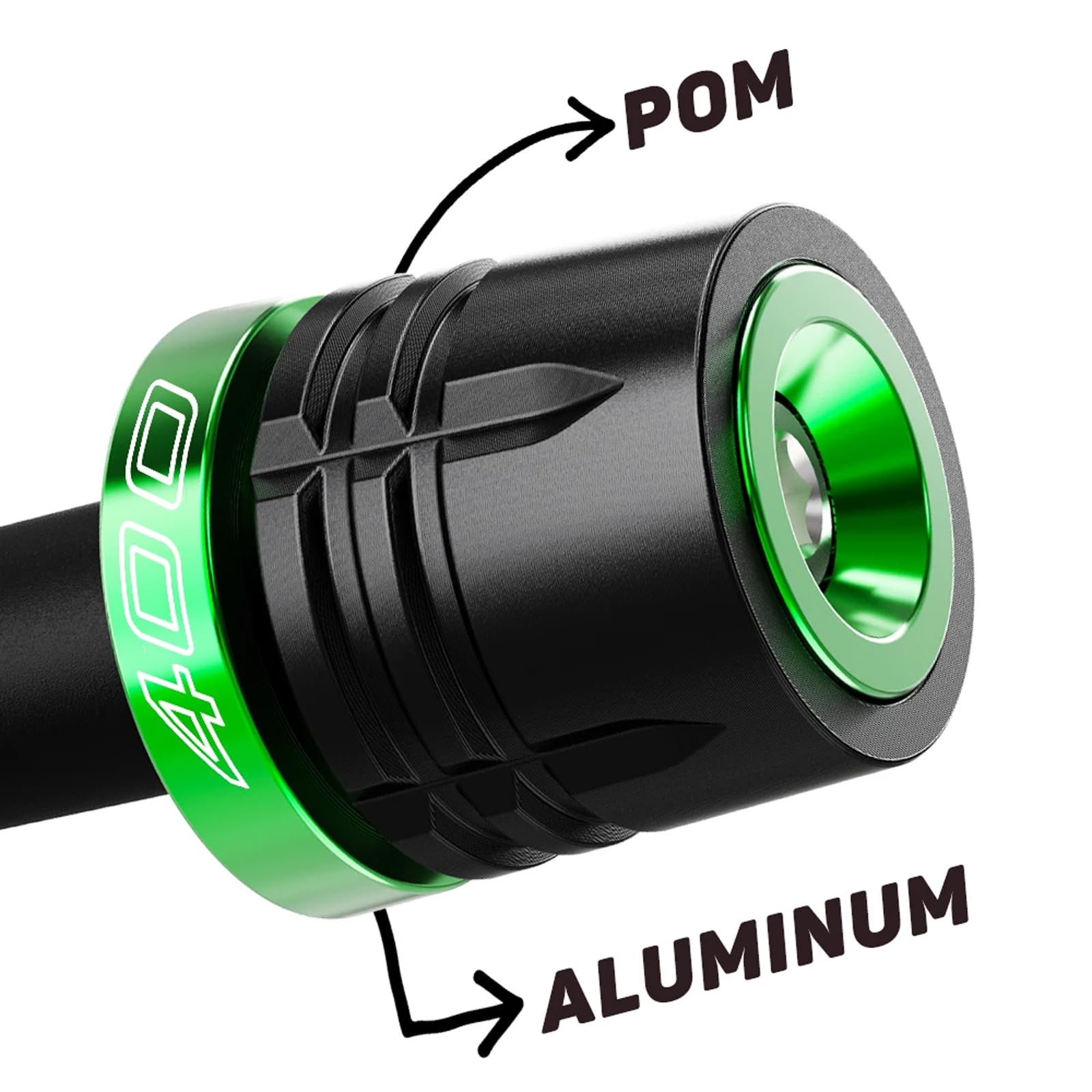 Per Kawasaki Ninja400 Ninja500 SE Z400 Z500 Z 400 500 2019-2025 2024 2023 Manopole Manubrio Moto Tappi Terminali Tappi Slider (Verde-500)