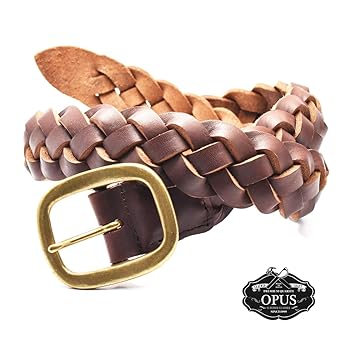 OPUS 編み込みレザーベルト メッシュベルト　アメカジ OPUS 編み込みレザーベルト メッシュベルト アメカジ