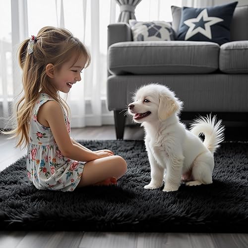 Miniatura 2 de Alfombras para sala de estar, de 5 x 8 pies, alfombras para sala de estar, alfombra grande de felpa suave, alfombras peludas para dormitorio, niños