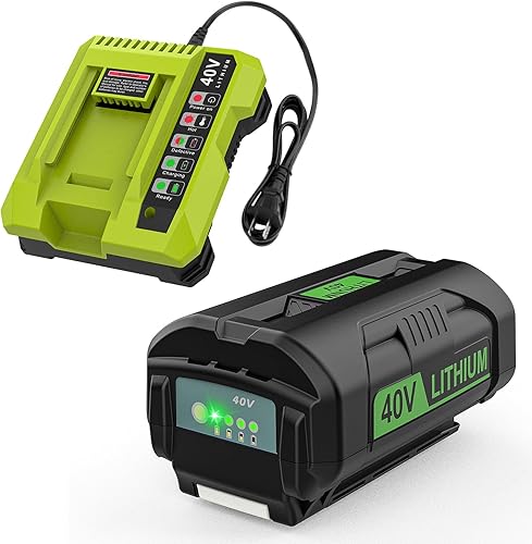 Reemplazo de 40 voltios 6500mAh para batería Ryobi 40V OP4040 OP4026 OP4030 OP4050 OP4060A con cargador Ryobi 40V OP401