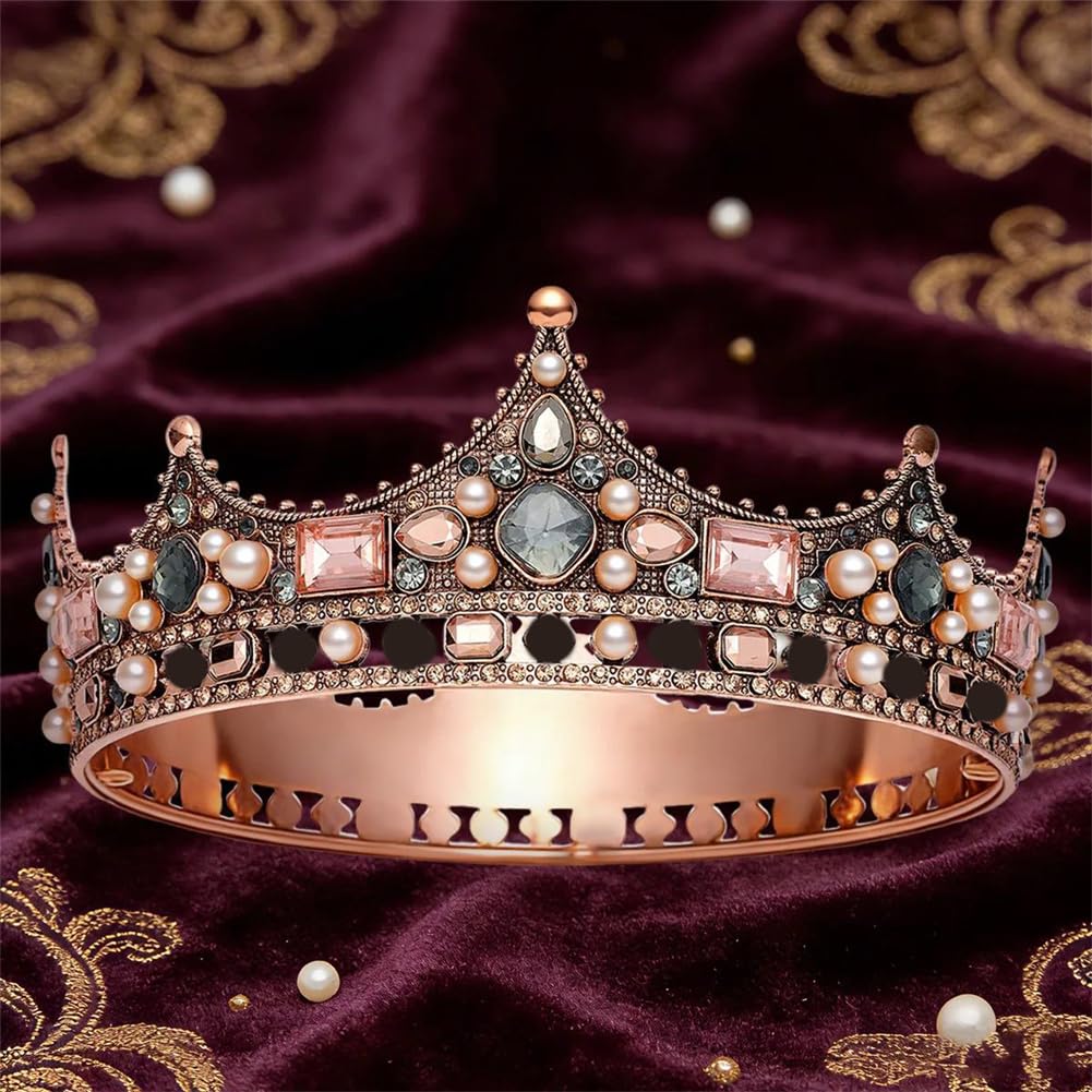 LNNSHX Tiaras y Coronas de Diadema Grande para Mujer, Accesorios de joyería para la Cabeza, Fiesta de Boda, cumpleaños