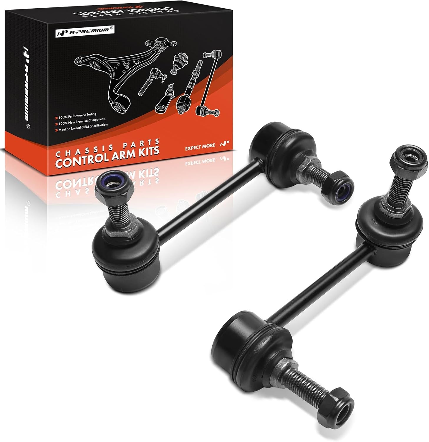 A-Premium 2 x Rear Sway Bar Links Stabilizer Bar Links, Compatible with Infiniti G37 2008-2013, EX35 2008-2012, G25 2011, G35 2003-2008, M35/M45 2006-2010 & Nissan 370Z 2009-2019, 350Z 2003-2009