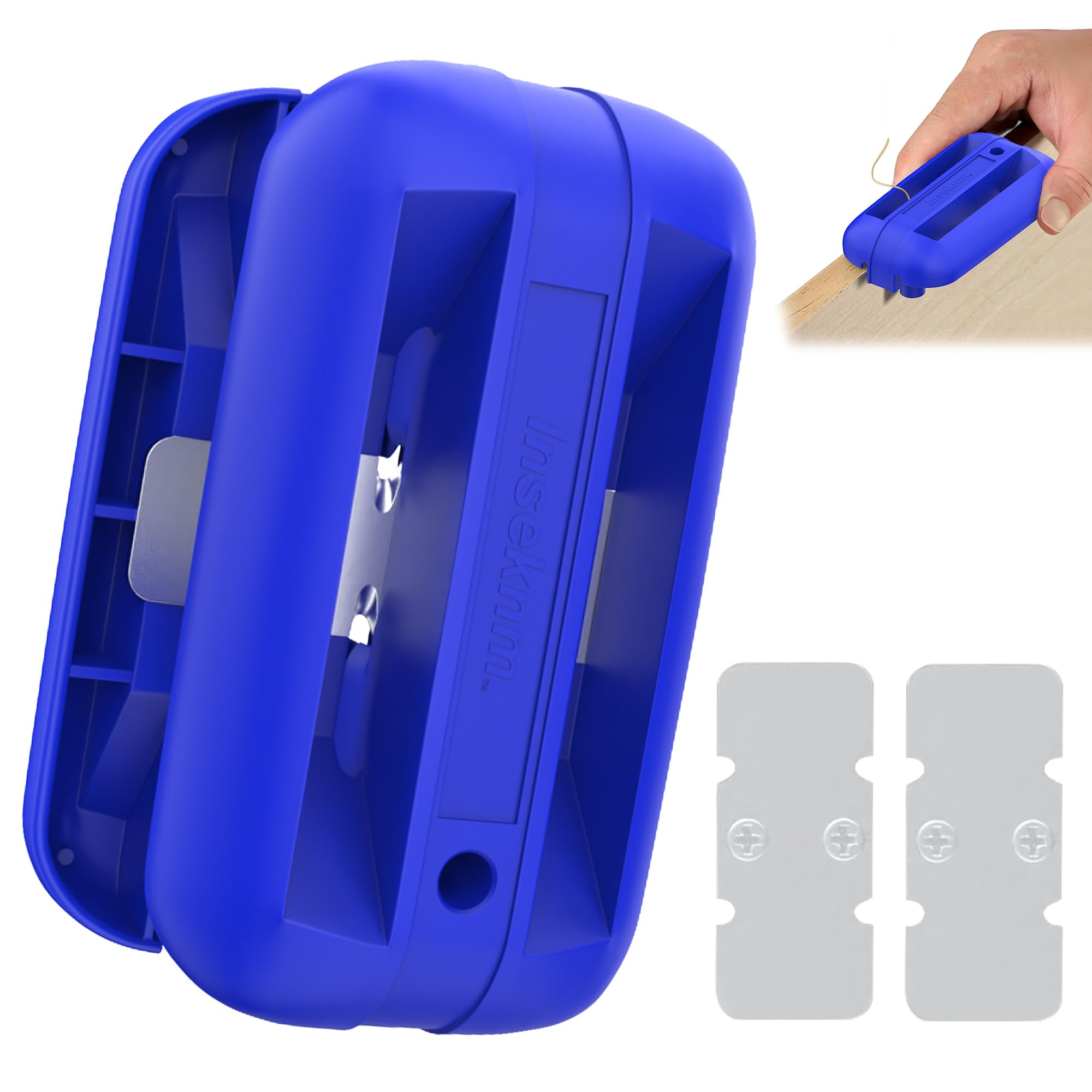 Edge Banding Trimmer with Tungsten Carbide Blades, Hand Planer Versatile Woodworking Edge Trimmer for Burrs, Manual Edge Banding Cutter for ABS, PVC,