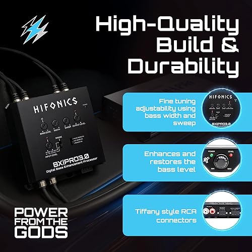 Miniatura 3 de Hifonics BXIPRO3.0 Potenciador de bajos, procesador digital con control remoto de montaje en tablero, integración con cualquier vehículo para